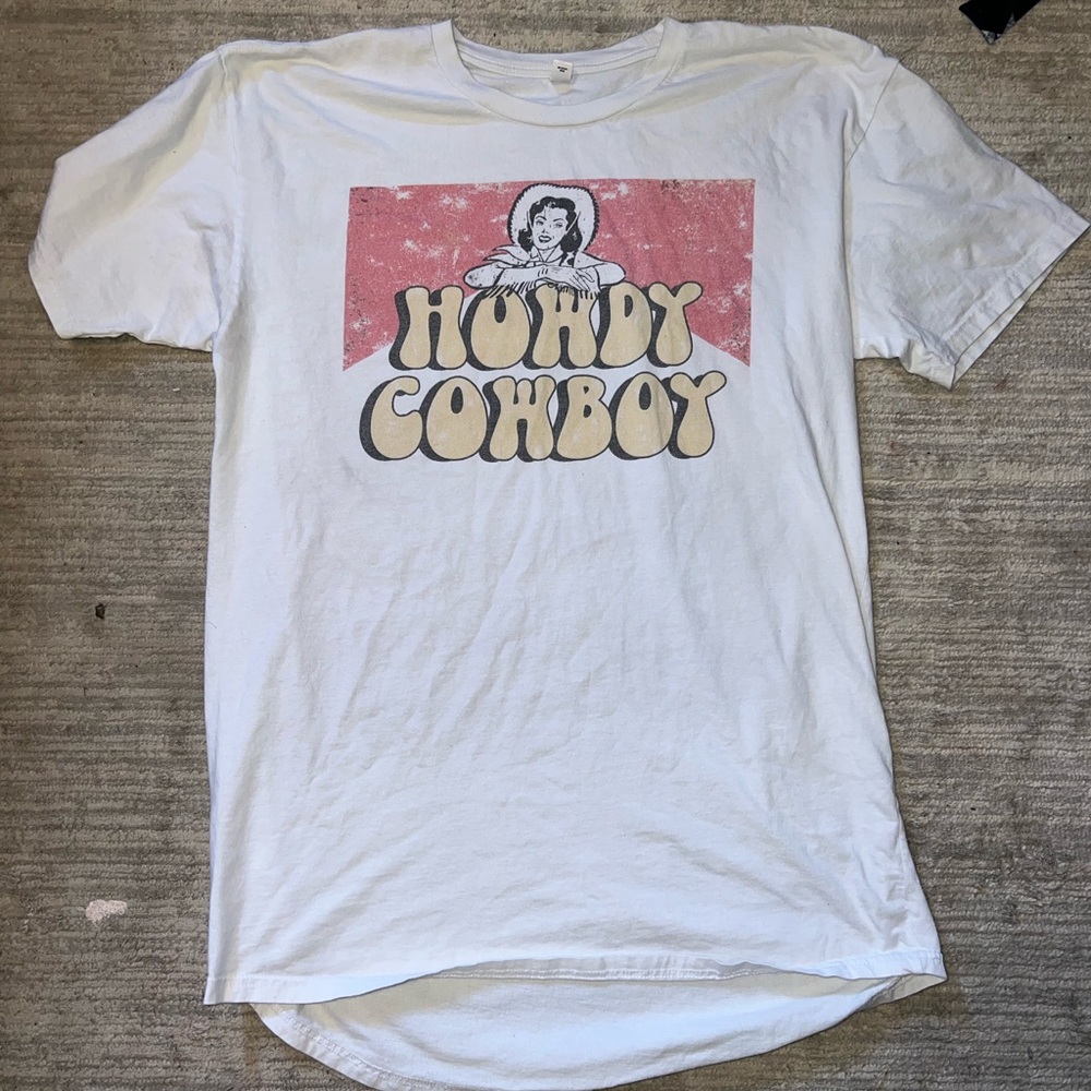 HOWDY cowboy tshirt dress size XL